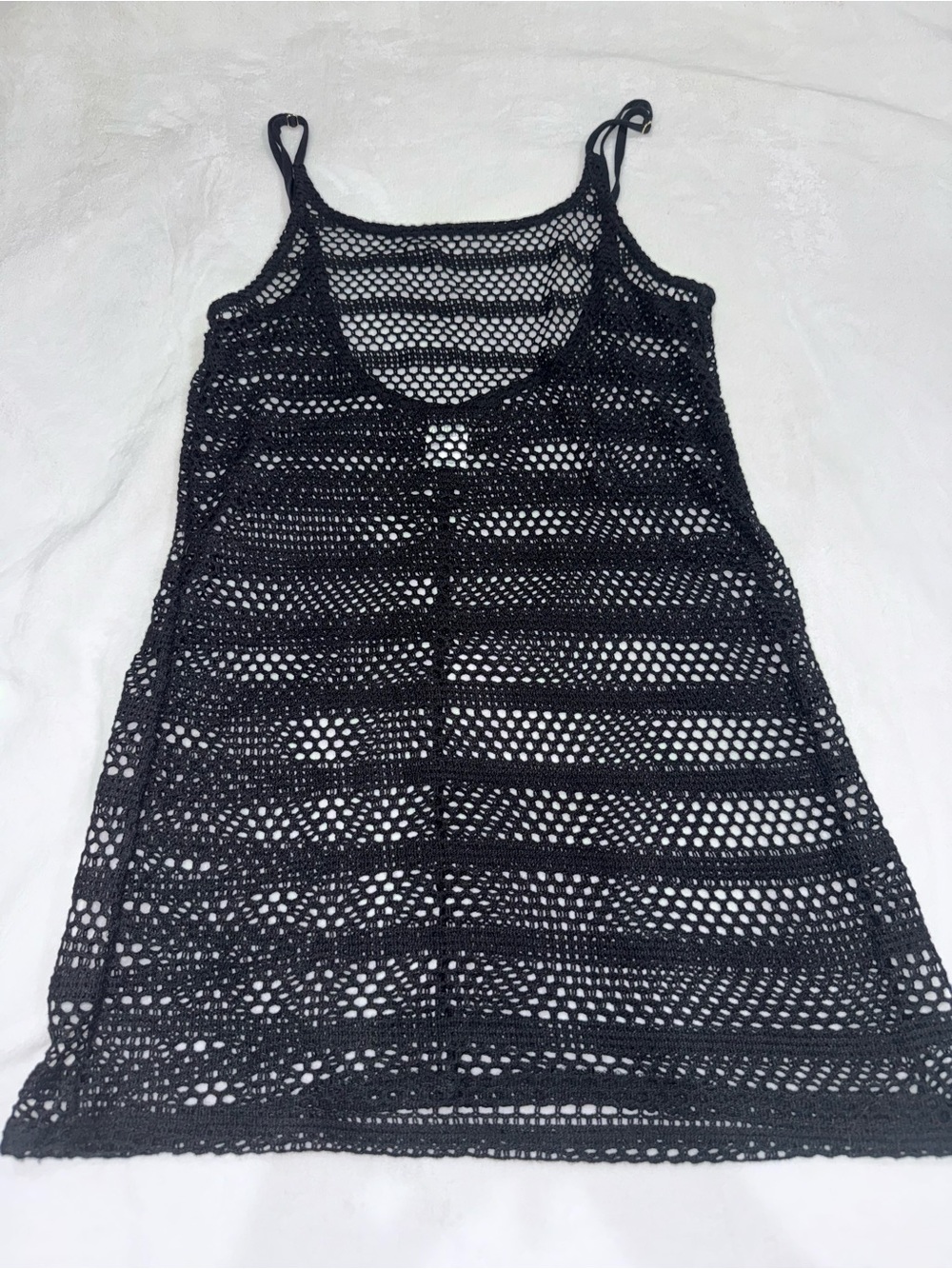 🖤 Wild Fable Black Crochet Beach Cover-Up Dress – Size S
